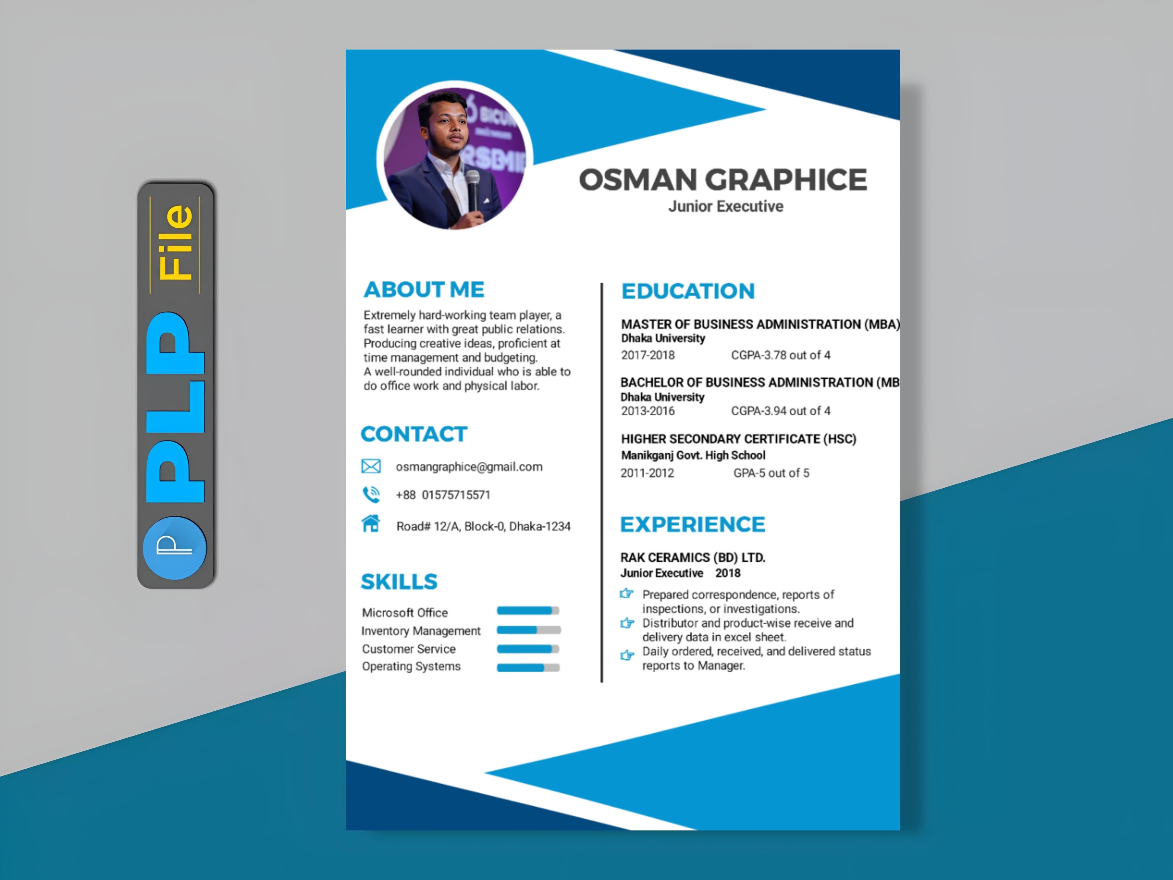 চাকরির সিভি ডিজাইন (PLP File) CV Bio-data Design
